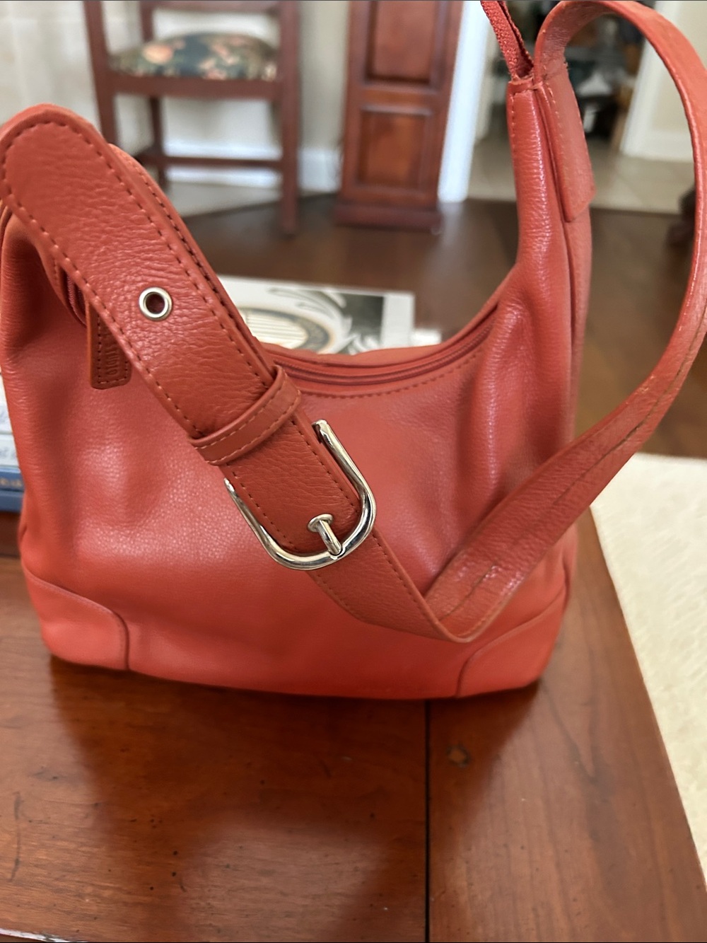 Wilsons Leather Rust Shoulder Hobo Bag - Picture 2 of 6